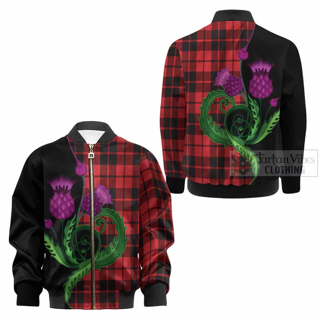 Hogg (Hog) Tartan Kid Bomber Jacket Traditional Scottish Thistle