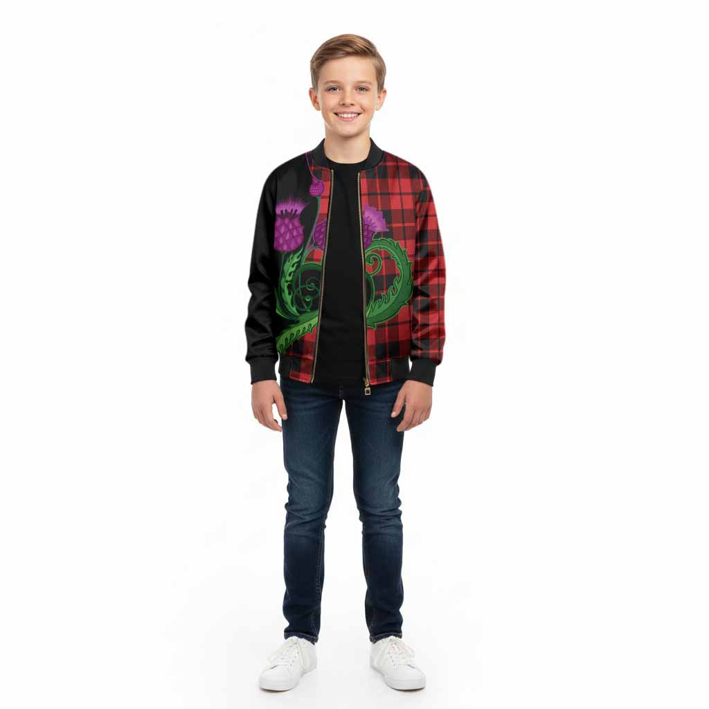 Hogg (Hog) Tartan Kid Bomber Jacket Traditional Scottish Thistle