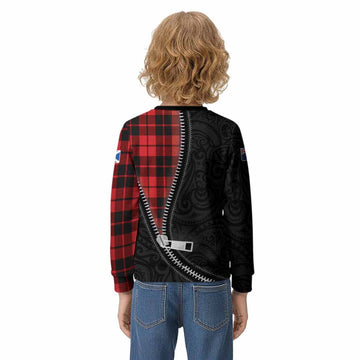 Hogg (Hog) Tartan Kid Knitted Sweatshirt New Zealand Pattern Unique Zipper Stylized