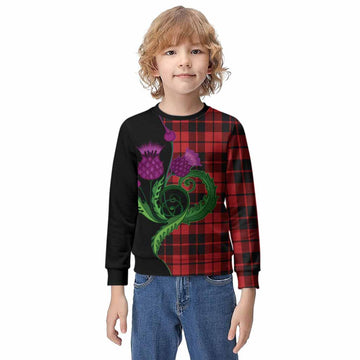 Hogg (Hog) Tartan Kid Knitted Sweatshirt Traditional Scottish Thistle