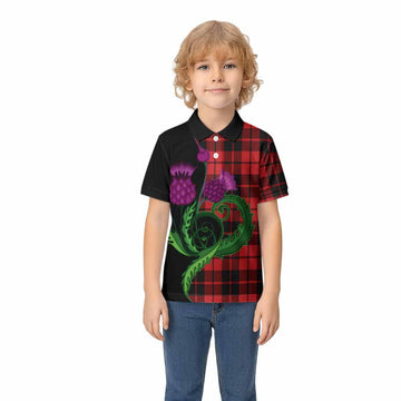 Hogg (Hog) Tartan Kid Polo Shirt Traditional Scottish Thistle