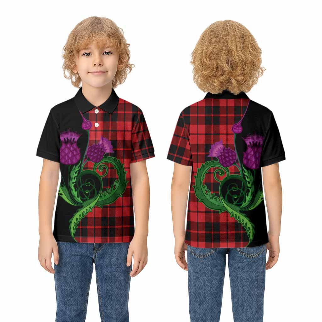 Hogg (Hog) Tartan Kid Polo Shirt Traditional Scottish Thistle