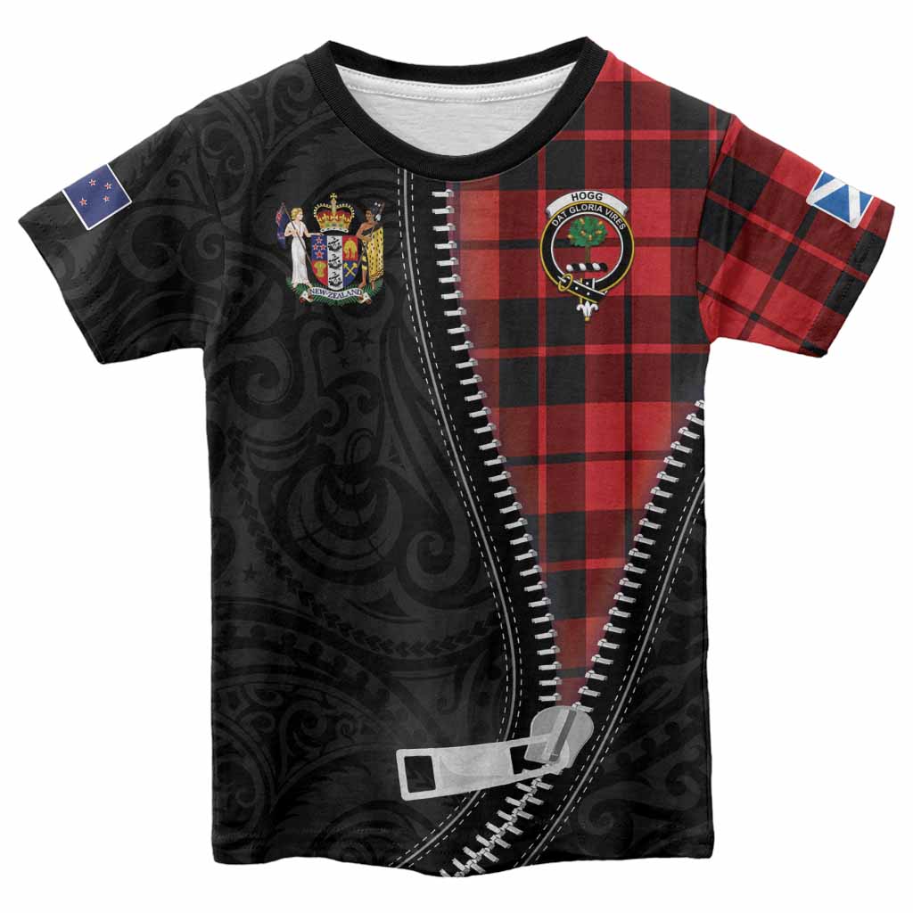 Hogg (Hog) Tartan Kid T-shirt New Zealand Pattern Unique Zipper Stylized