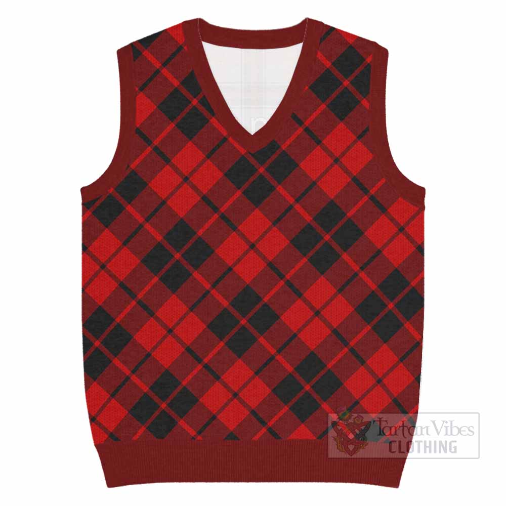 Hogg (Hog) Tartan  Knitted V-Neck Vest Cross Style