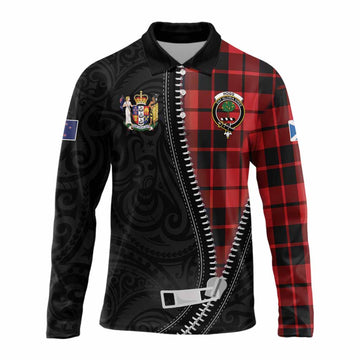 Hogg (Hog) Tartan Long Sleeve Polo Shirt New Zealand Pattern Unique Zipper Stylized