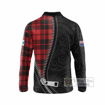 Hogg (Hog) Tartan Long Sleeve Polo Shirt New Zealand Pattern Unique Zipper Stylized
