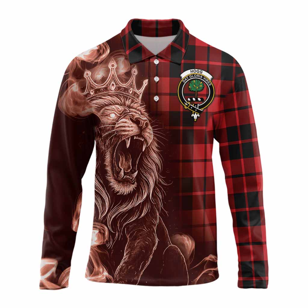 Hogg (Hog) Tartan Long Sleeve Polo Shirt Roaring Lion Heritage