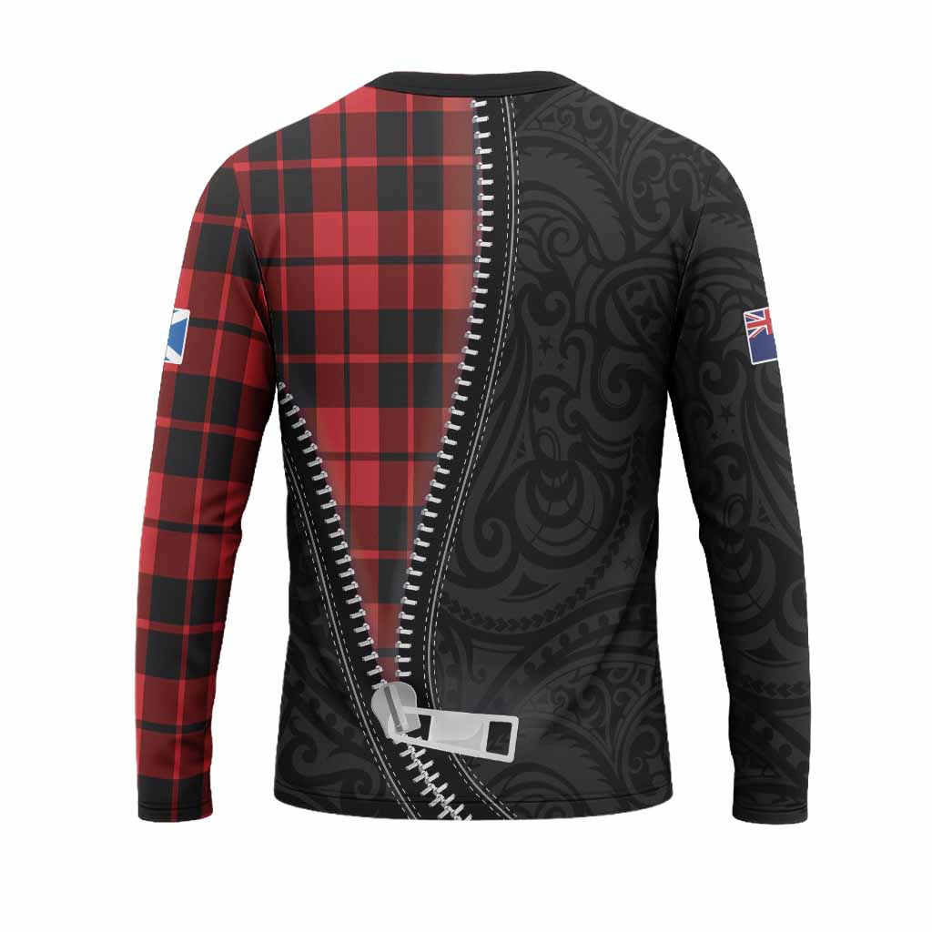 Hogg (Hog) Tartan Long Sleeve T-Shirt New Zealand Pattern Unique Zipper Stylized