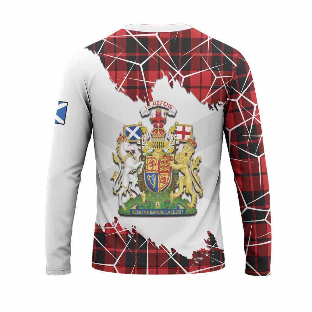 Hogg (Hog) Tartan Long Sleeve T-Shirt with Family Crest and Lion Rampant Grunge Style