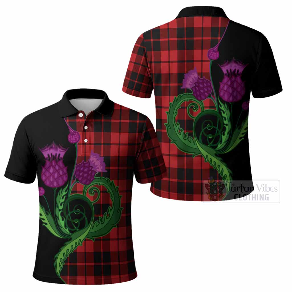 Hogg (Hog) Tartan Polo Shirt Traditional Scottish Thistle
