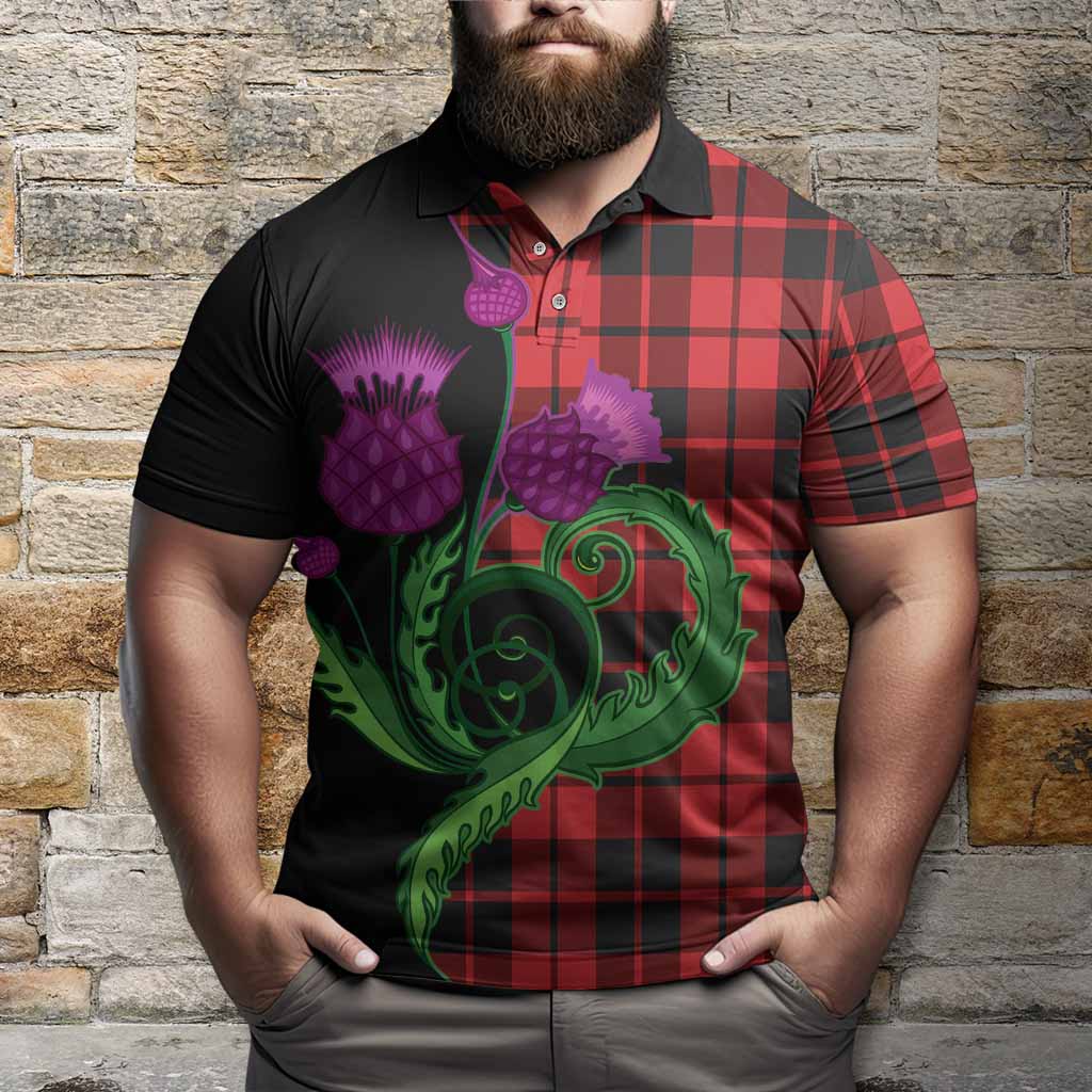 Hogg (Hog) Tartan Polo Shirt Traditional Scottish Thistle