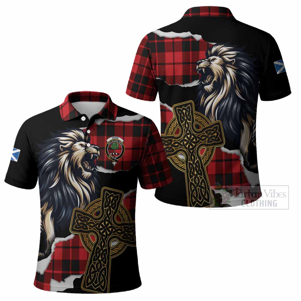 Hogg (Hog) Tartan Scottish Polo Shirt Lion Celtic Heritage