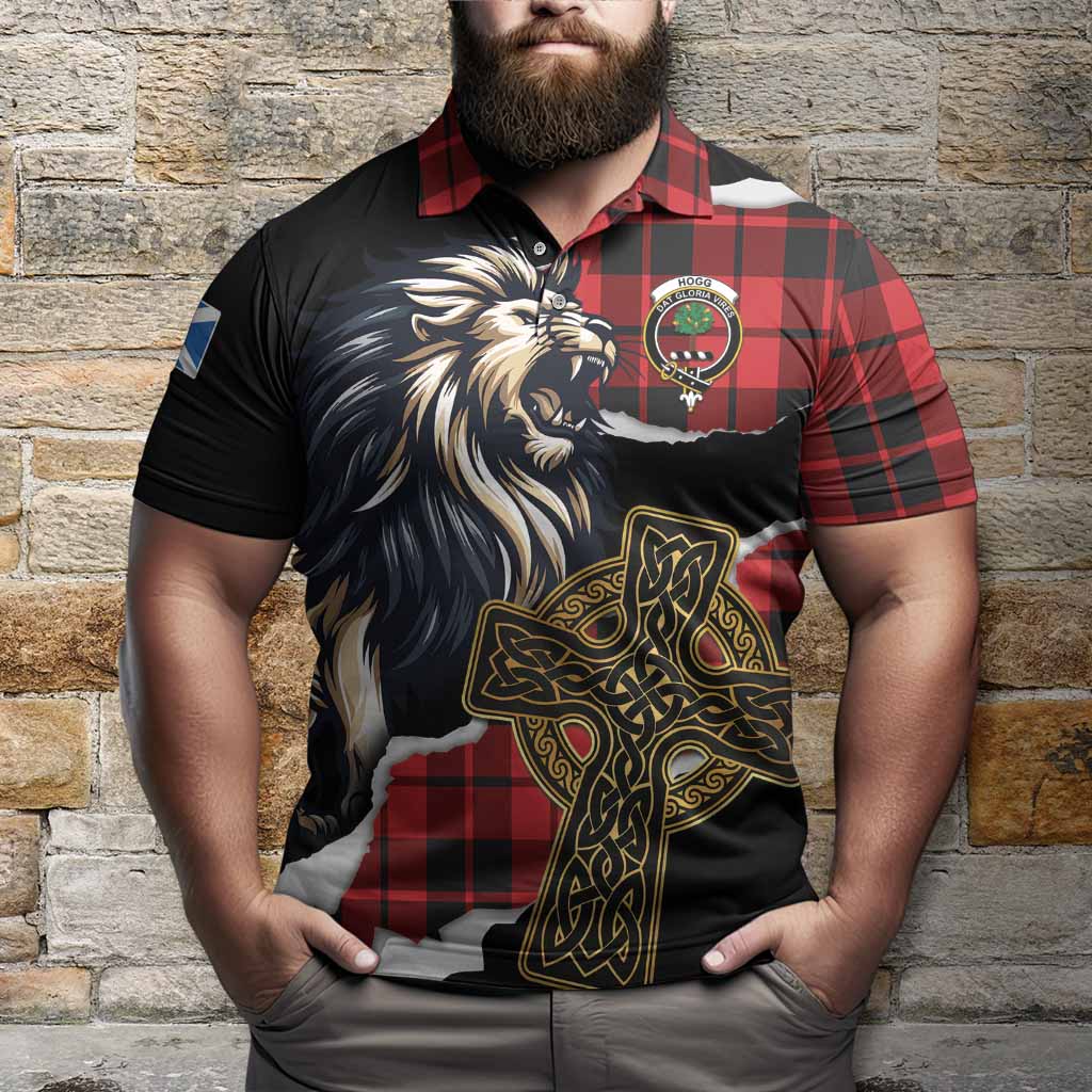 Hogg (Hog) Tartan Scottish Polo Shirt Lion Celtic Heritage
