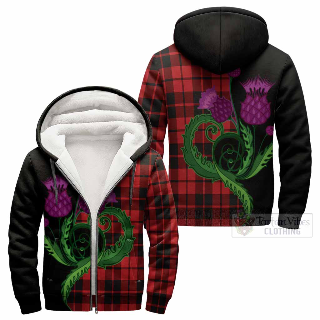 Hogg (Hog) Tartan Sherpa Hoodie Traditional Scottish Thistle