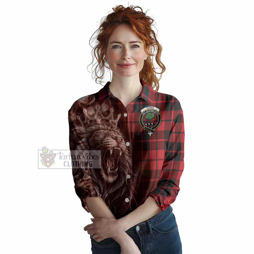 Hogg (Hog) Tartan Women Casual Shirt Roaring Lion Heritage