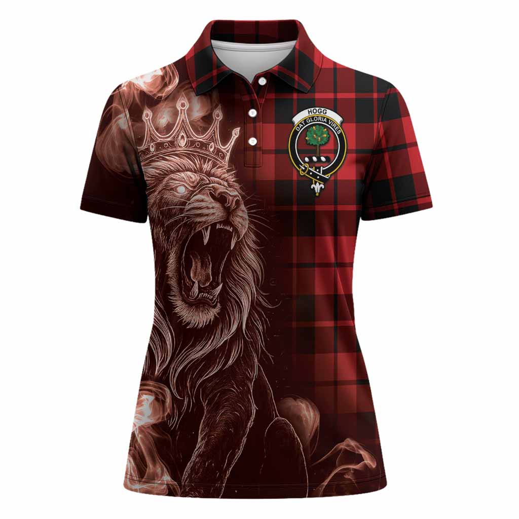 Hogg (Hog) Tartan Women Polo Shirt Roaring Lion Heritage