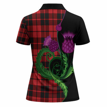 Hogg (Hog) Tartan Women Polo Shirt Traditional Scottish Thistle