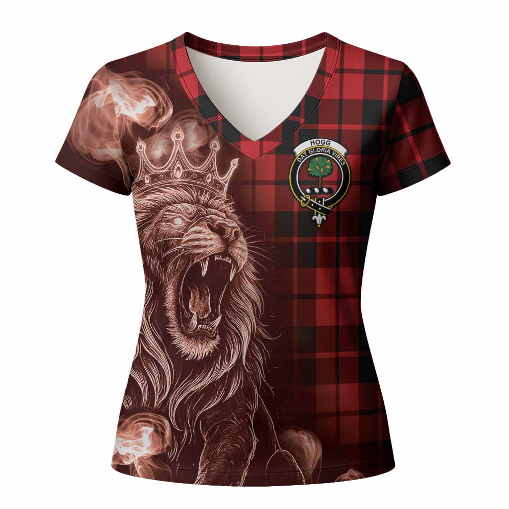 Hogg (Hog) Tartan Women T shirt Roaring Lion Heritage