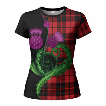 Hogg (Hog) Tartan Women T shirt Traditional Scottish Thistle