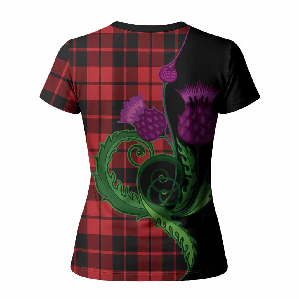 Hogg (Hog) Tartan Women T shirt Traditional Scottish Thistle