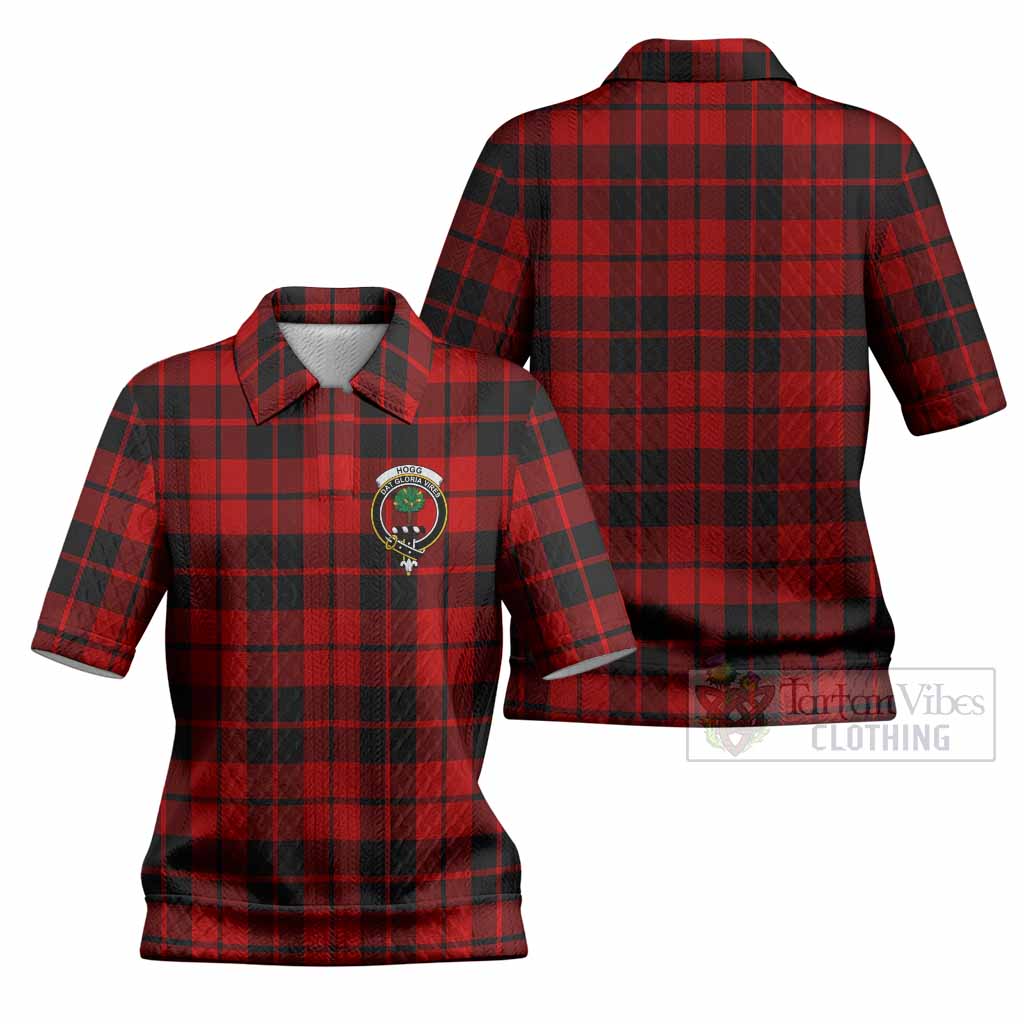 Hogg (Hog) Tartan Women’s Polo Sweater Top with Family Crest