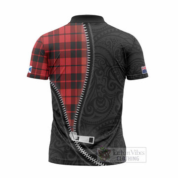 Hogg (Hog) Tartan Zipper Polo Shirt New Zealand Pattern Unique Zipper Stylized