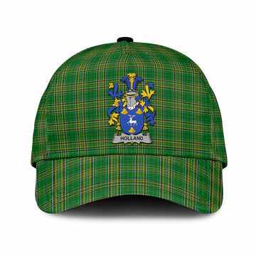 Holland Irish Clan Tartan Classic Cap with Coat of Arms