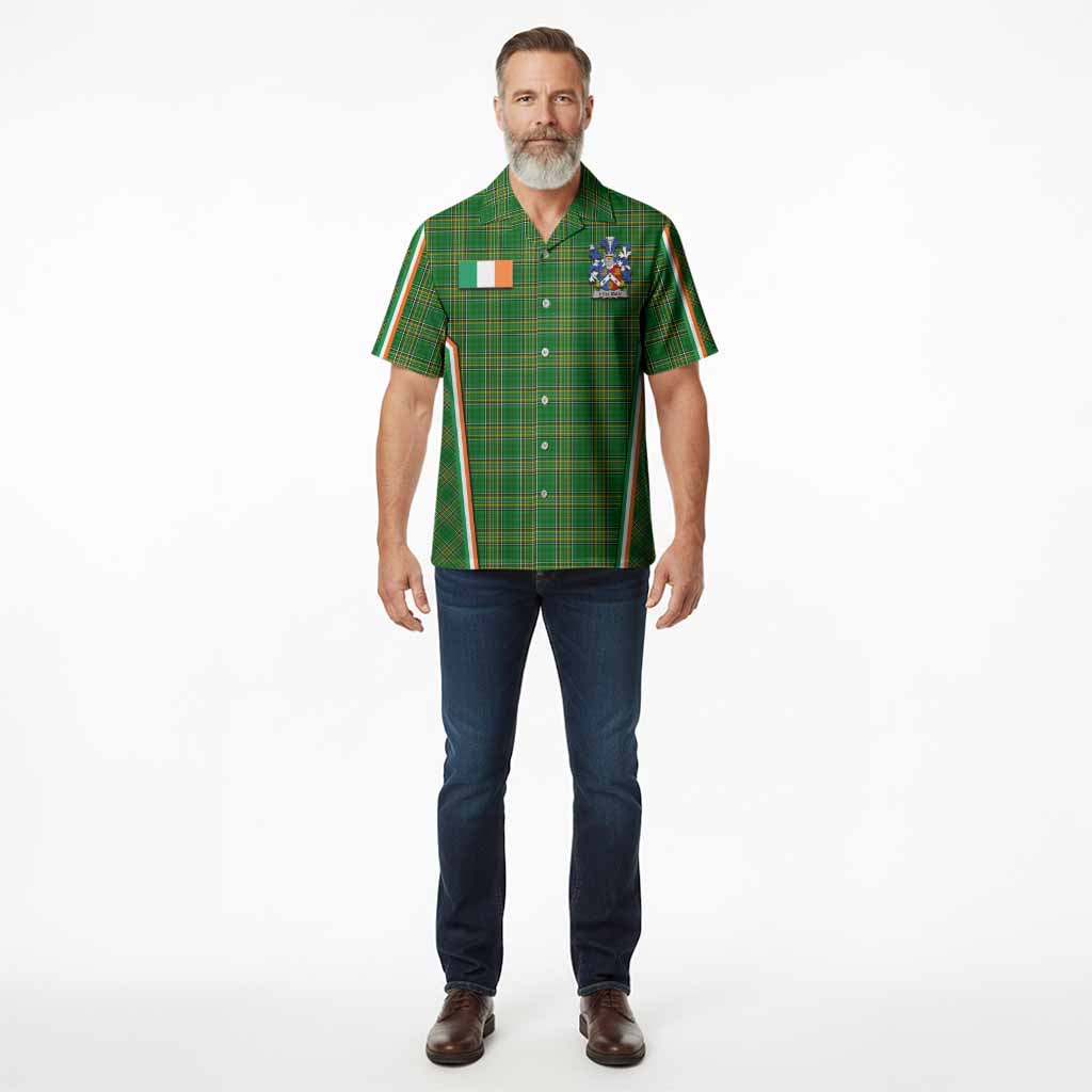 Holligan Irish Clan Coat of Arm Tartan Hawaiian Shirt Flag Style