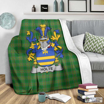 Holte Irish Clan Tartan Blanket with Coat of Arms - Tartan Vibes Clothing