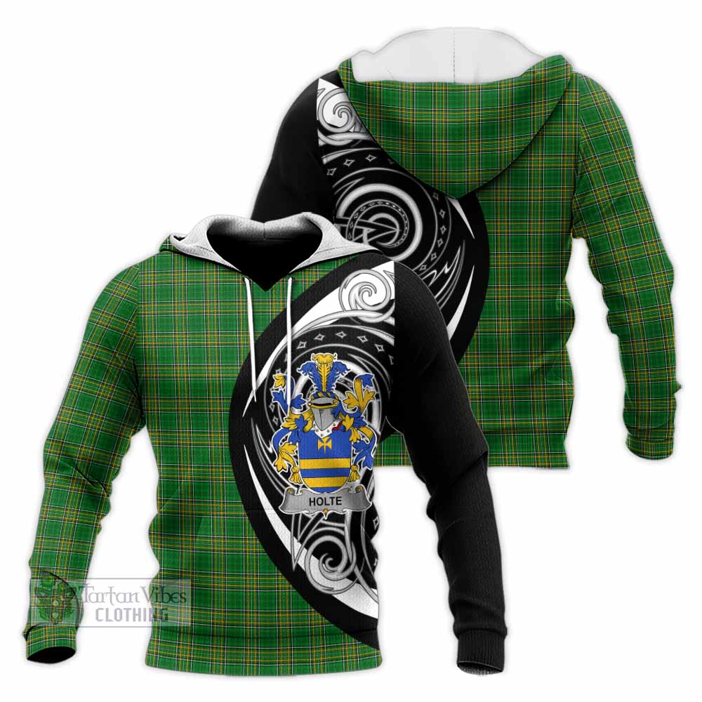 Tartan Vibes Clothing Holte Irish Clan Knitted Hoodie Celtic Circle Style