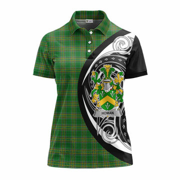 Homan Irish Clan Women's Polo Shirt Celtic Circle Style