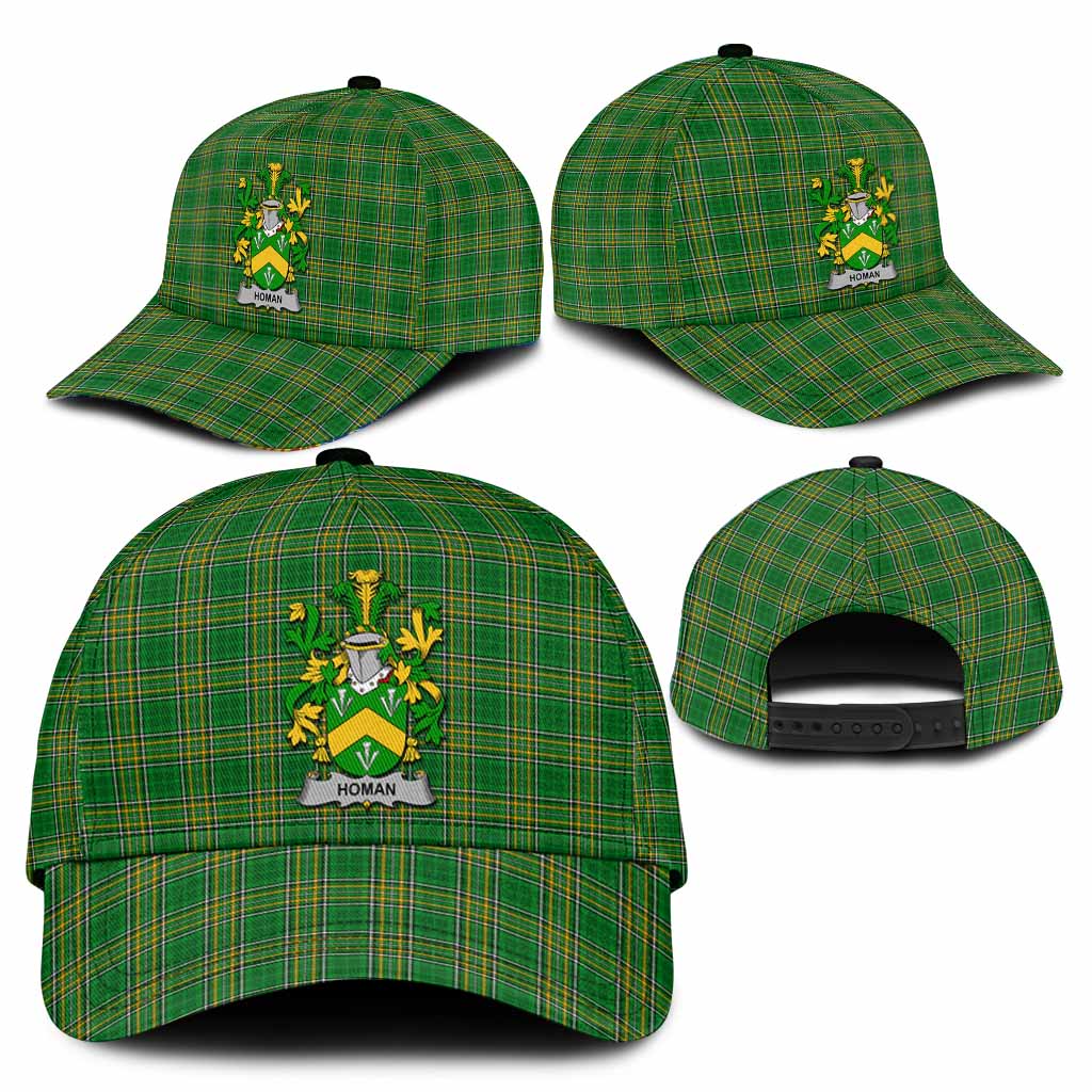 Homan Irish Clan Tartan Classic Cap with Coat of Arms