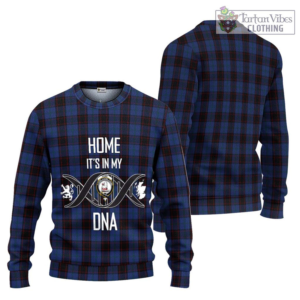Home (Hume) Tartan Knitted Sweater with Family Crest DNA In Me Style Unisex - Tartanvibesclothing Shop