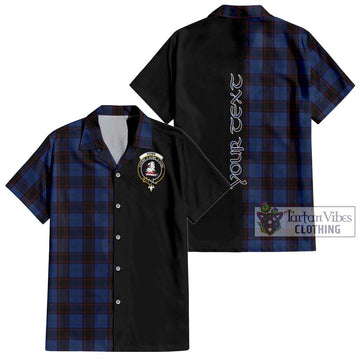Home (Hume) Tartan Short Sleeve Button Shirt with Family Crest and Half Of Me Style Kid - Tartanvibesclothing Shop