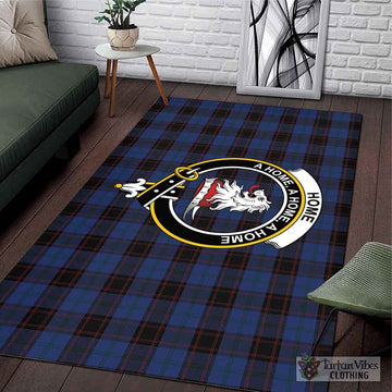 Home (Hume) Tartan Area Rug with Family Crest