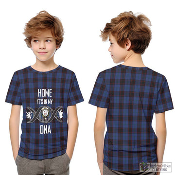 Home (Hume) Tartan Kid T-Shirt with Family Crest DNA In Me Style
