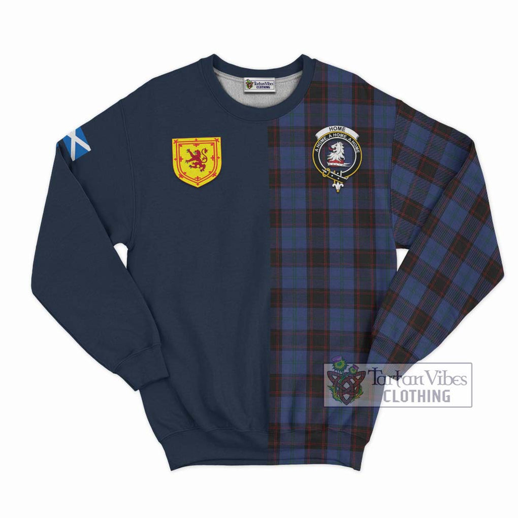 Tartan Vibes Clothing Home Tartan Sweatshirt with Scottish Lion Royal Arm Half Style