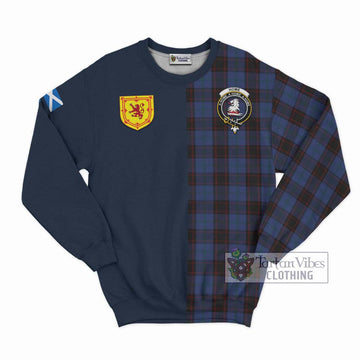 Tartan Vibes Clothing Home Tartan Sweatshirt with Scottish Lion Royal Arm Half Style