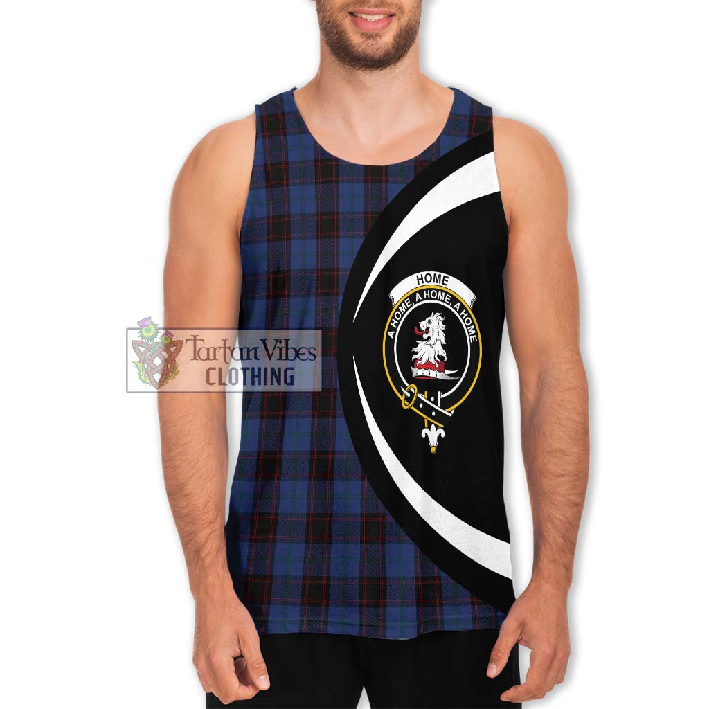 Home (Hume) Tartan Men's Tank Top with Family Crest Circle Style Men - Tartan Vibes Clothing