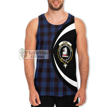 Home (Hume) Tartan Men's Tank Top with Family Crest Circle Style Men - Tartan Vibes Clothing