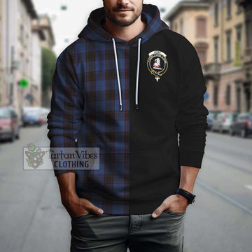 Home (Hume) Tartan Hoodie with Family Crest and Half Of Me Style Zip Hoodie - Tartanvibesclothing Shop