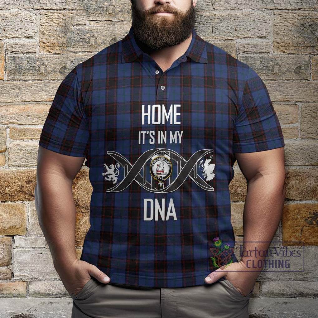 Home (Hume) Tartan Polo Shirt with Family Crest DNA In Me Style Kid - Tartanvibesclothing Shop
