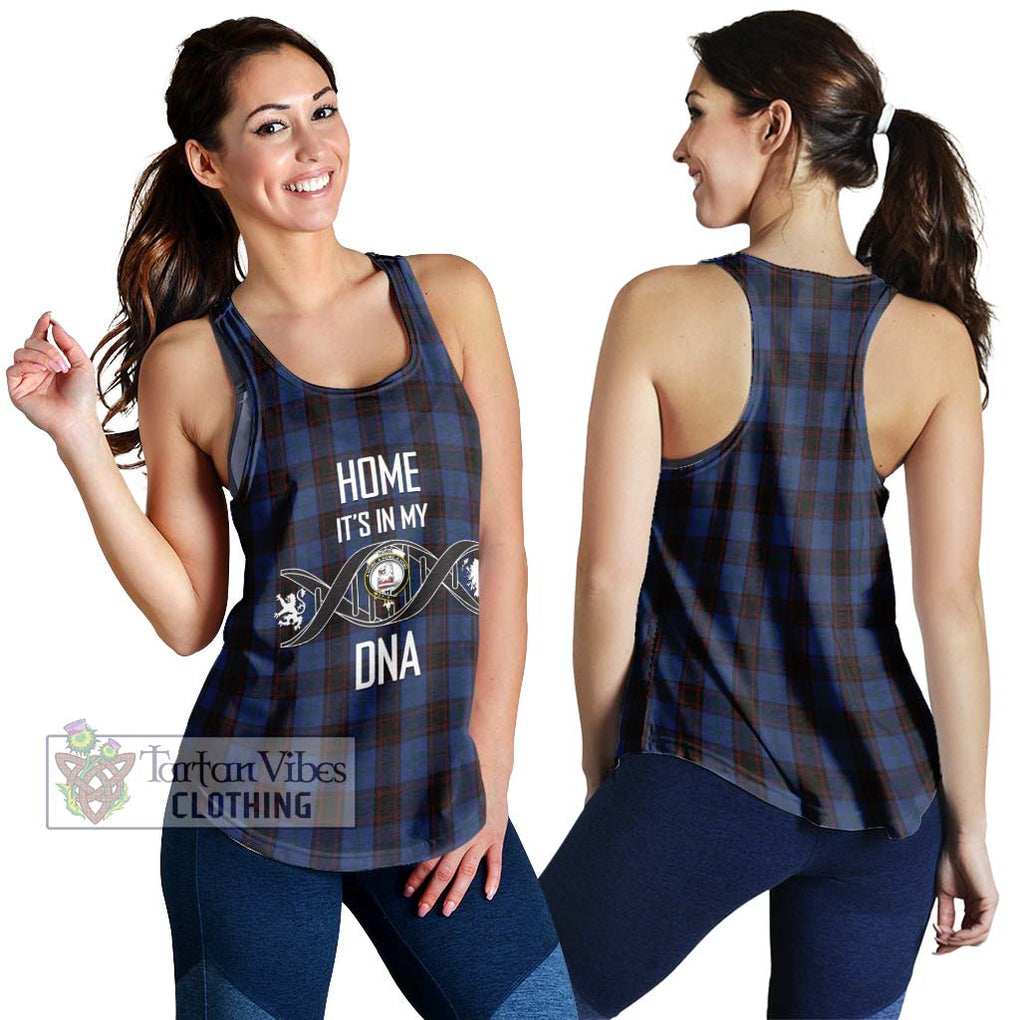 Home (Hume) Tartan Women's Racerback Tanks with Family Crest DNA In Me Style 4XL - Tartanvibesclothing Shop