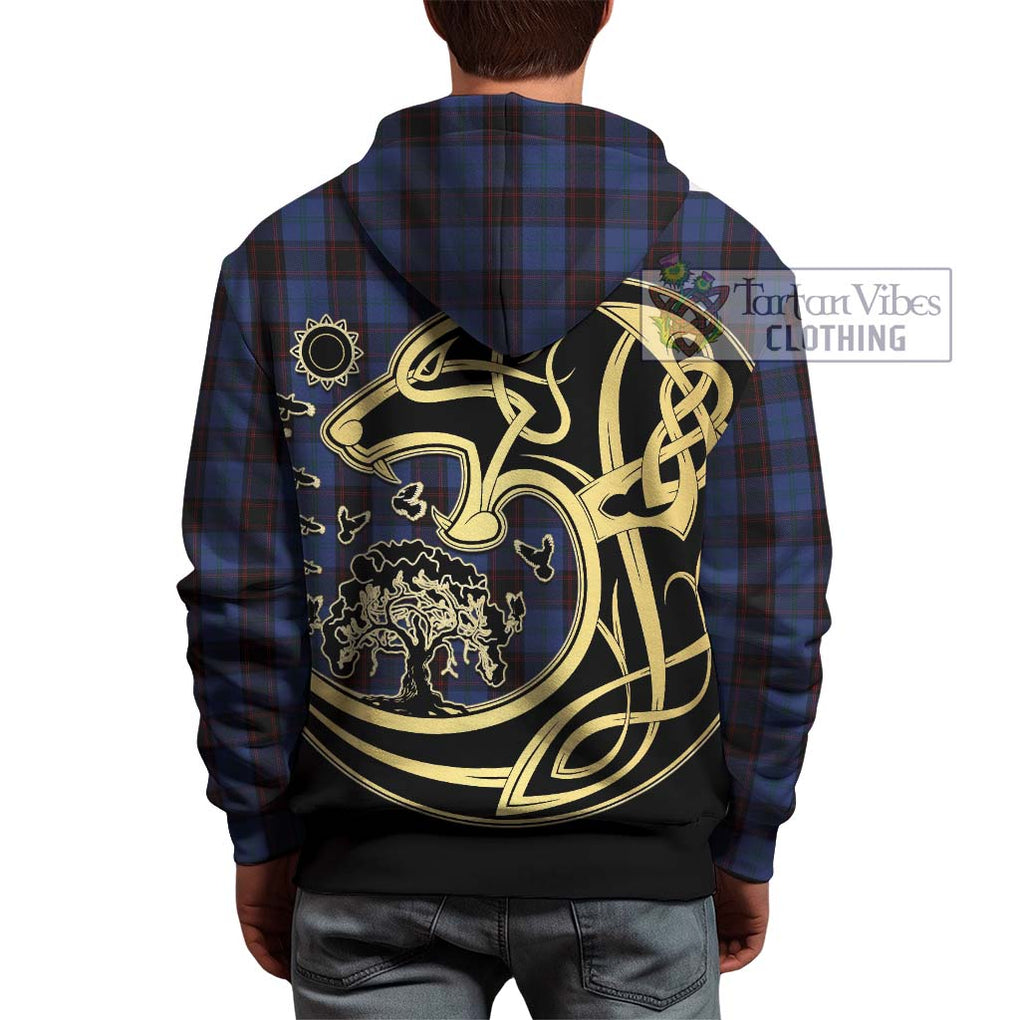 Home (Hume) Tartan Hoodie with Family Crest Celtic Wolf Style - Tartan Vibes Clothing
