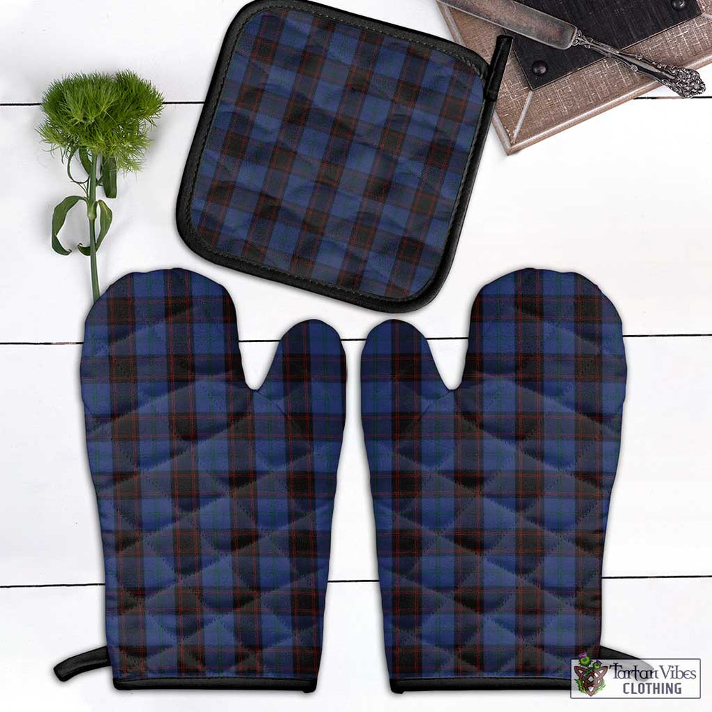 Home (Hume) Tartan Combo Oven Mitt & Pot-Holder Combo 1 Oven Mitt & 1 Pot-Holder Black - Tartan Vibes Clothing