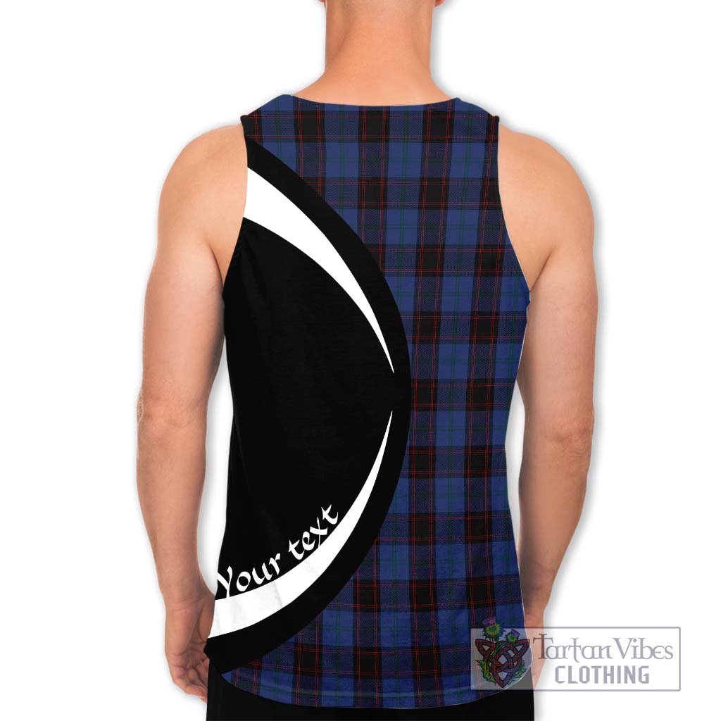 Home (Hume) Tartan Men's Tank Top with Family Crest Circle Style - Tartan Vibes Clothing
