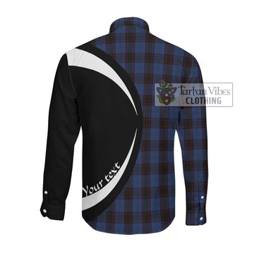 Home (Hume) Tartan Long Sleeve Button Up with Family Crest Circle Style