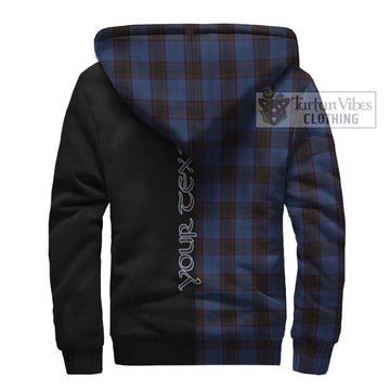 Home (Hume) Tartan Sherpa Hoodie with Family Crest and Half Of Me Style