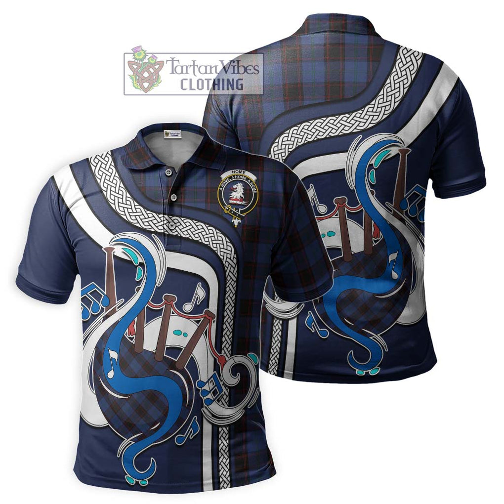 Tartan Vibes Clothing Home Tartan Polo Shirt with Epic Bagpipe Style