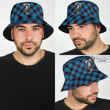 Home Ancient Tartan Bucket Hat with Family Crest